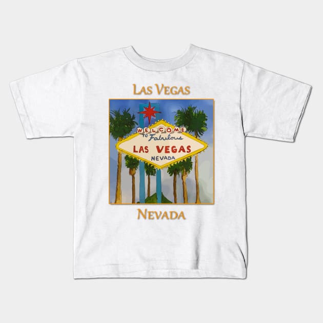 Las Vegas Sign Kids T-Shirt by WelshDesigns